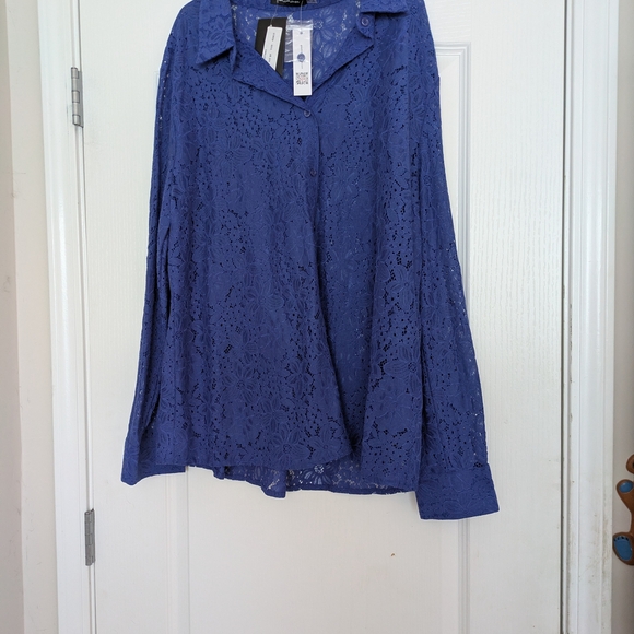 Elegant Blue Lace Women's Set - Picture 6 of 6